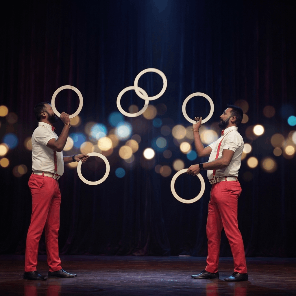 Twin Jugglers performance photograph 6