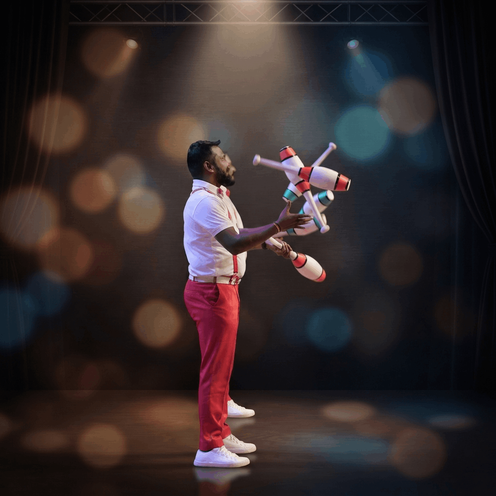 Twin Jugglers performance photograph 8