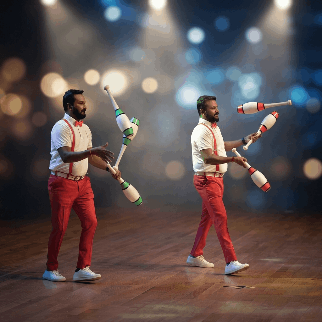 Twin Jugglers performance photograph 9