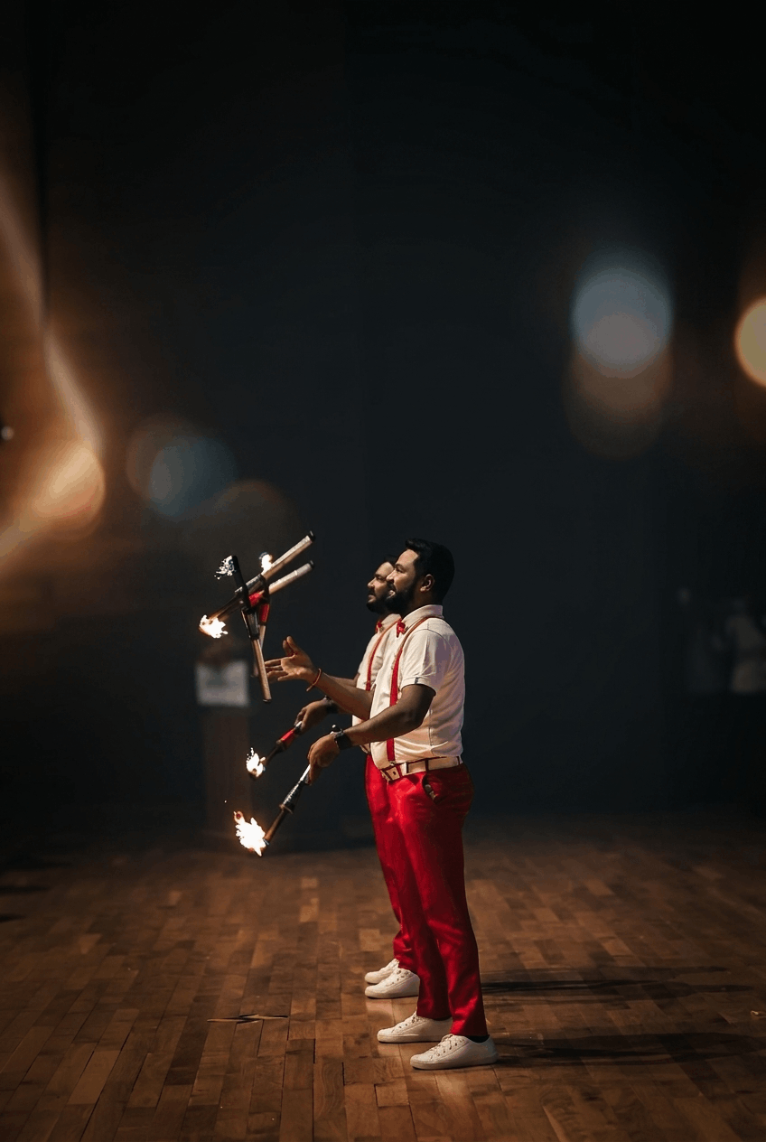 Twin Jugglers performance photograph 12