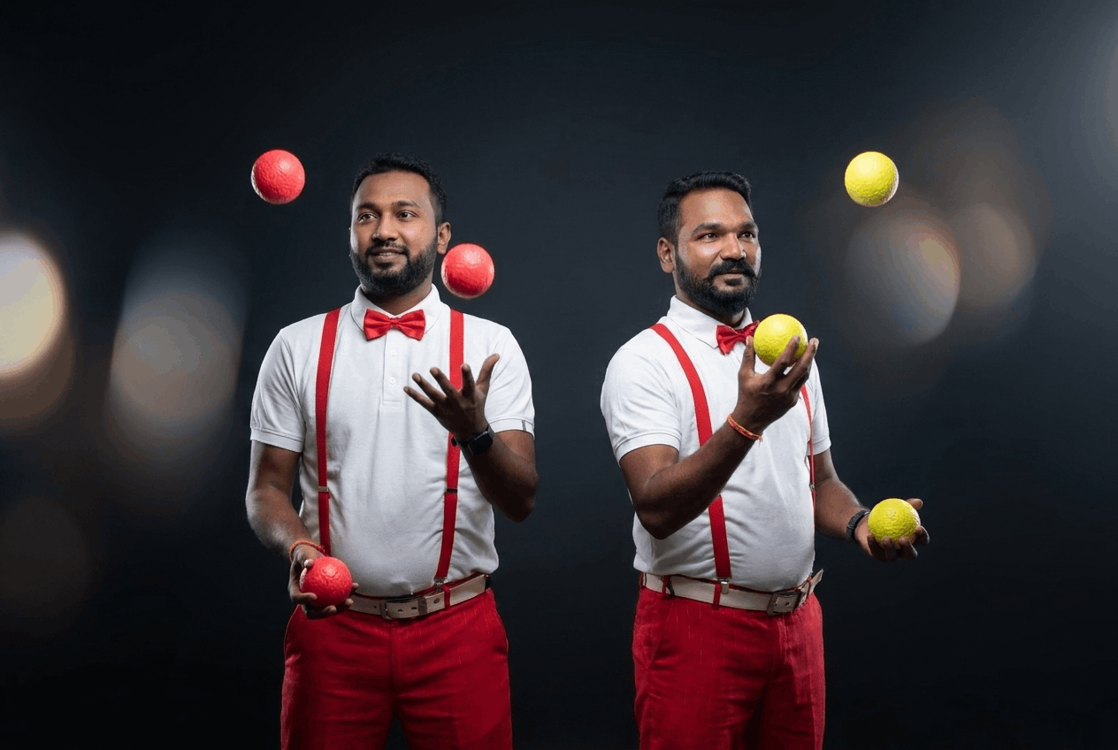 Twin Jugglers performance photograph 14