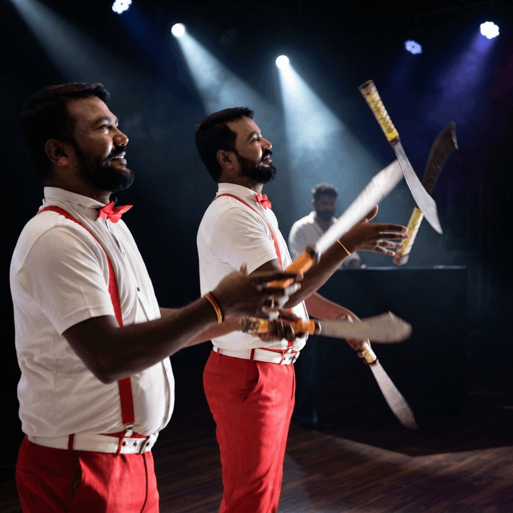 Twin Jugglers performance photograph 16