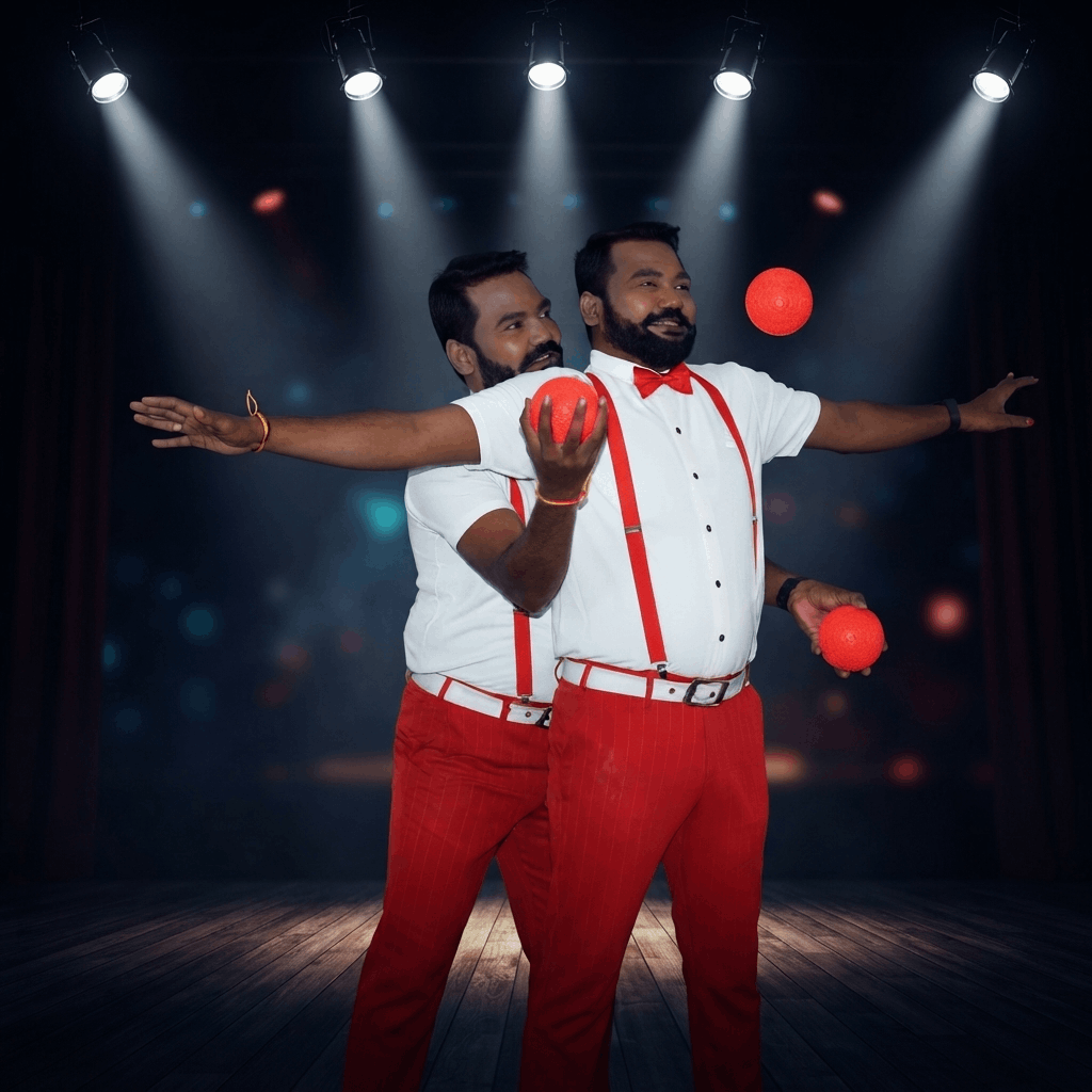 Twin Jugglers performance photograph 17