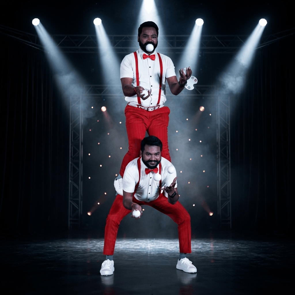 Twin Jugglers performance photograph 20