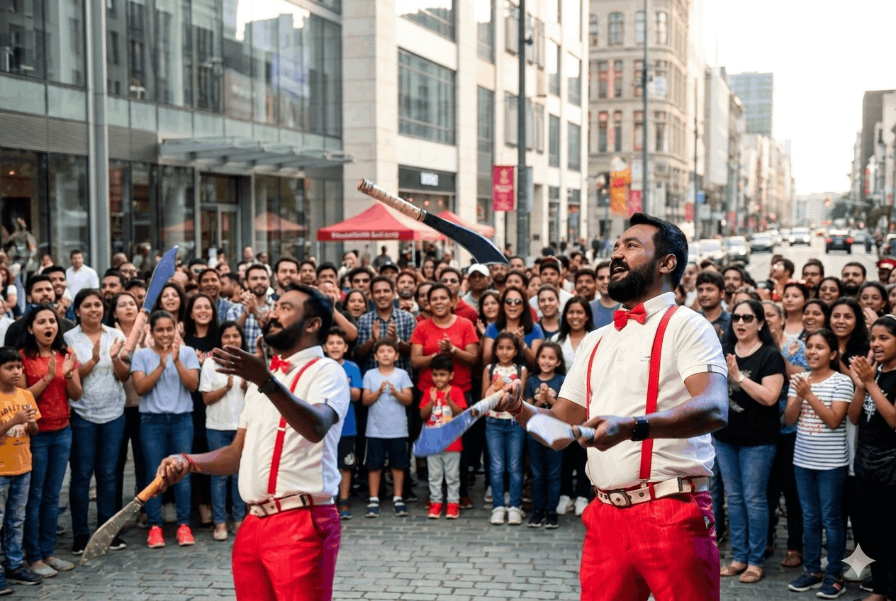 Twin Jugglers performance photograph 23