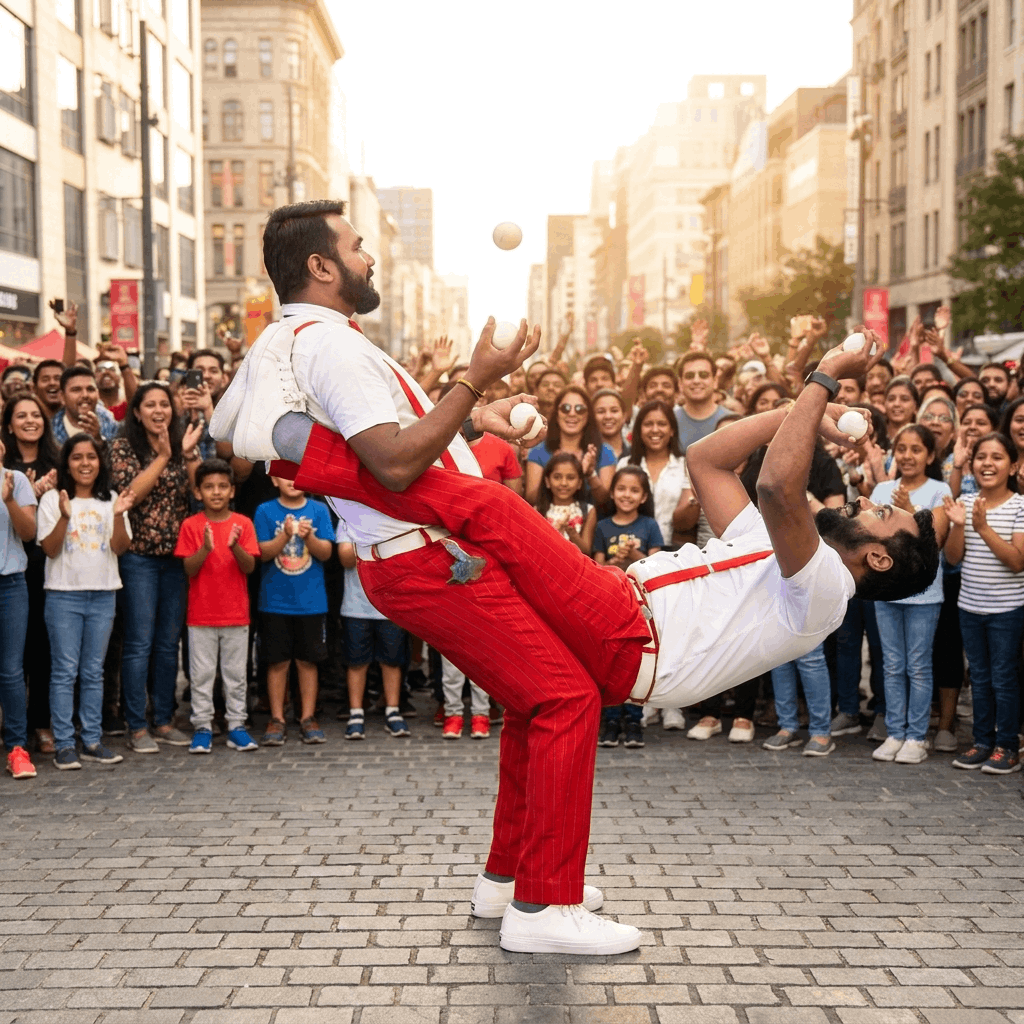 Twin Jugglers performance photograph 27