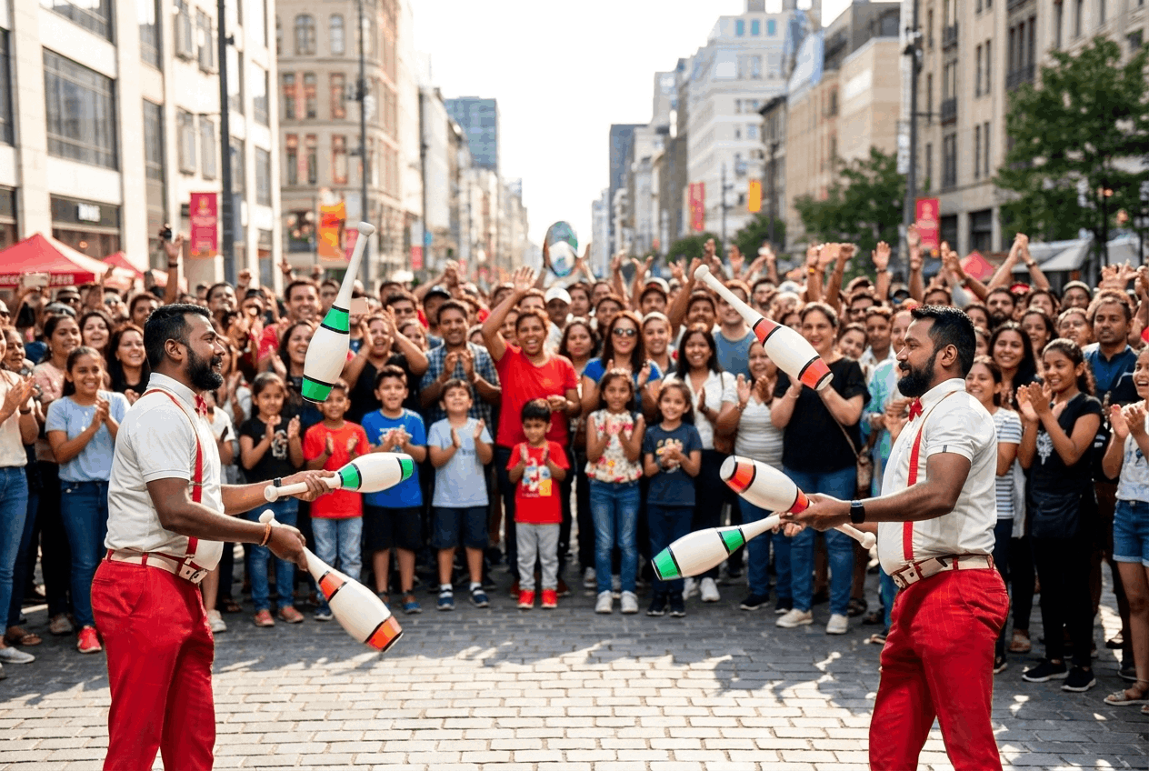 Twin Jugglers performance photograph 29