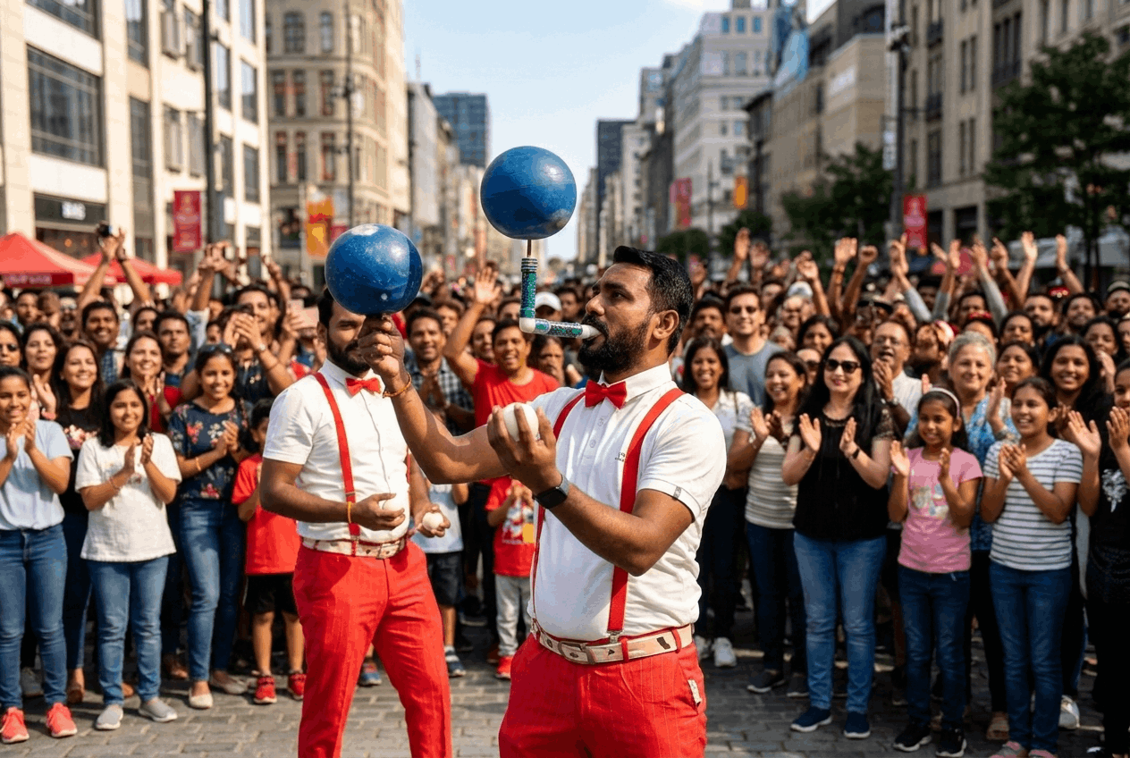 Twin Jugglers performance photograph 32