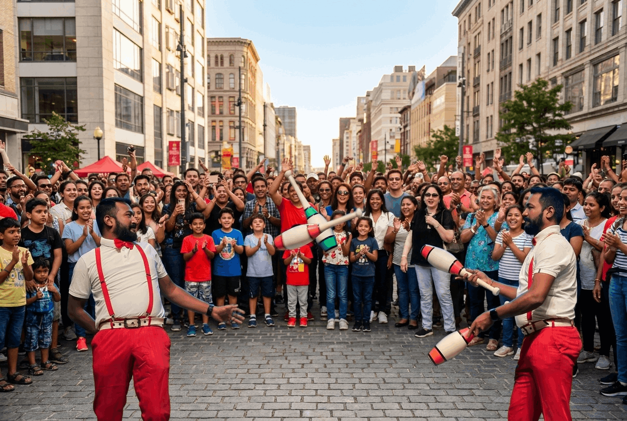Twin Jugglers performance photograph 33