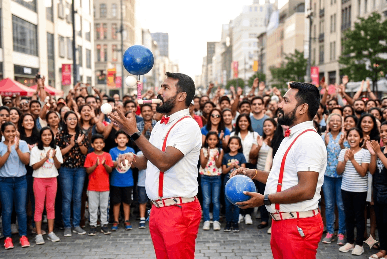 Twin Jugglers performance photograph 34