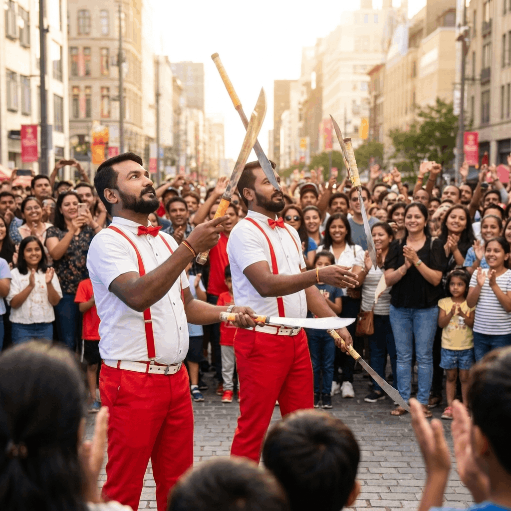 Twin Jugglers performance photograph 36